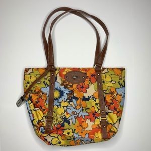Franco Sarto Floral Print Shoulder Bag Tote NWOT